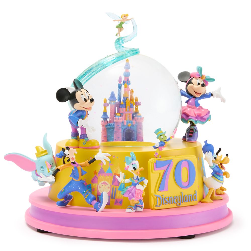 Mickey Mouse and Friends Light-Up Musical Snowglobe - Disneyland 70th Anniversary