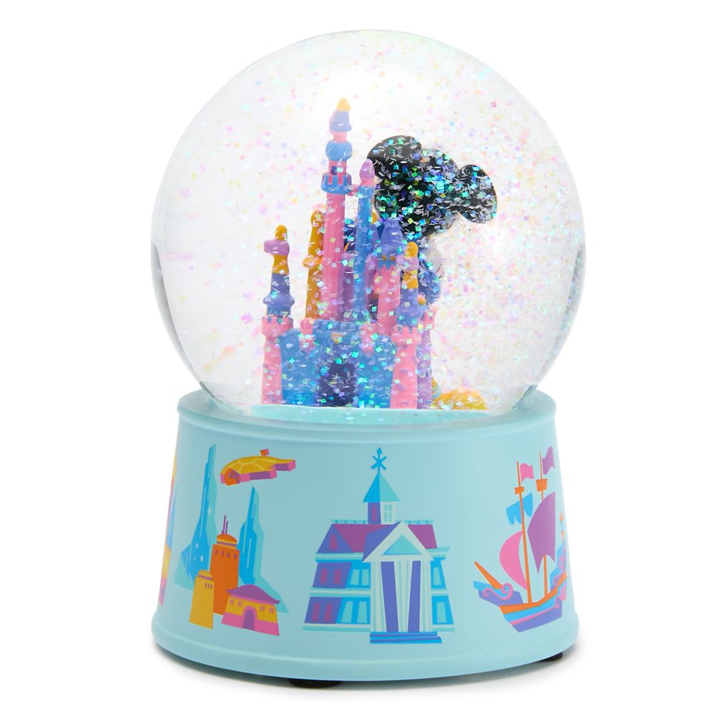 Mickey Mouse and Sleeping Beauty Castle Mini Snowglobe - Disneyland 70th Anniversary