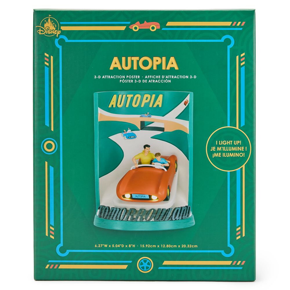 Autopia 3D Attraction Poster Light-Up Figure &ndash; Disneyland