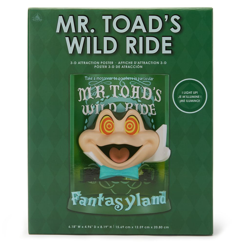 Mr. Toad's Wild Ride 3D Attraction Poster Light-Up Figure &ndash; Disneyland