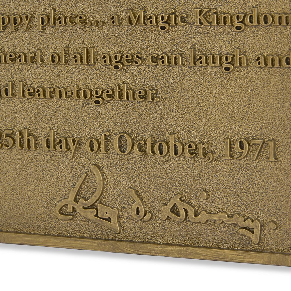 Walt Disney World Dedication Plaque Replica &ndash; 55th Anniversary