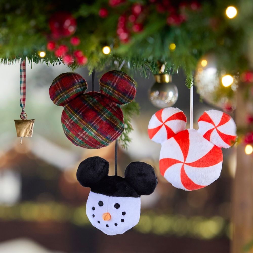 Mickey Mouse Icon Plaid Plush Ornament