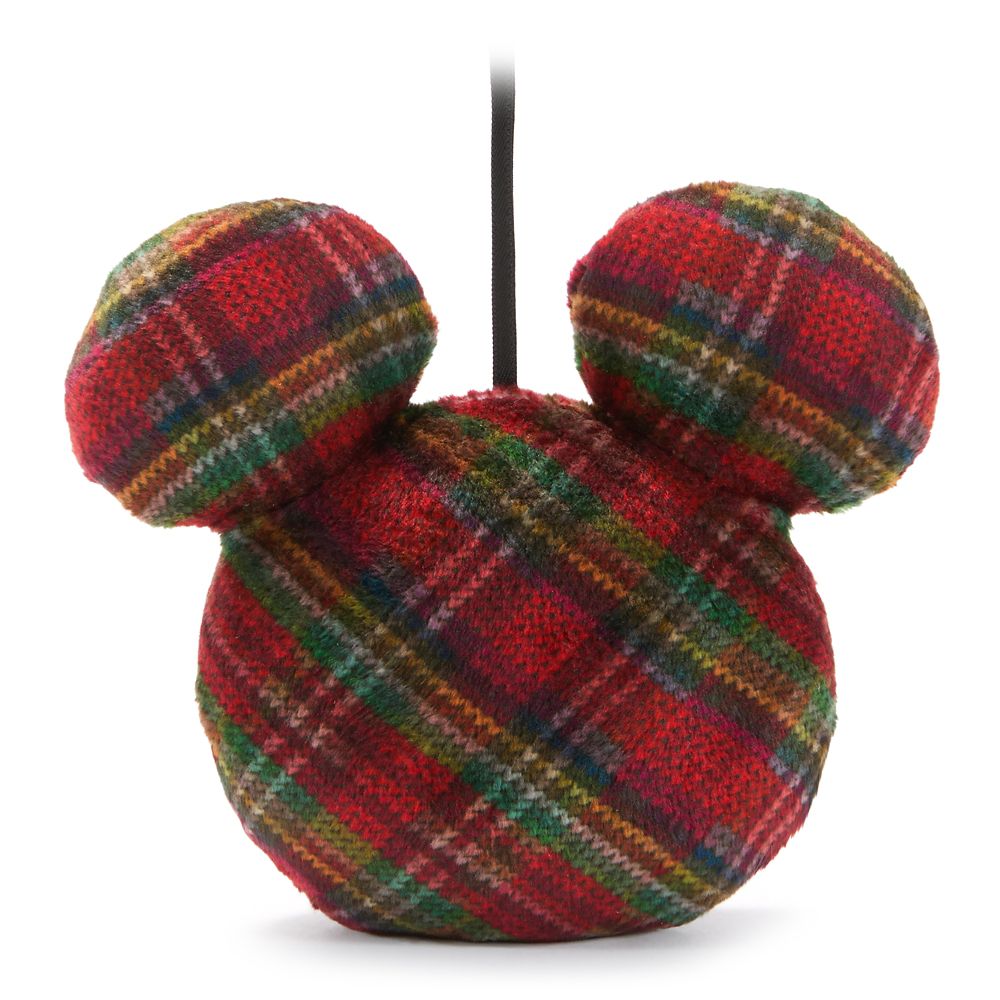 Mickey Mouse Icon Plaid Plush Ornament