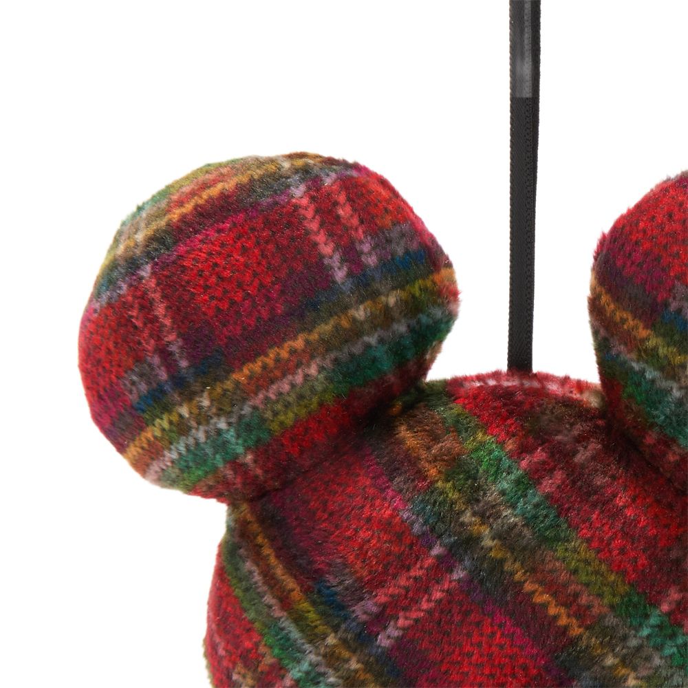 Mickey Mouse Icon Plaid Plush Ornament