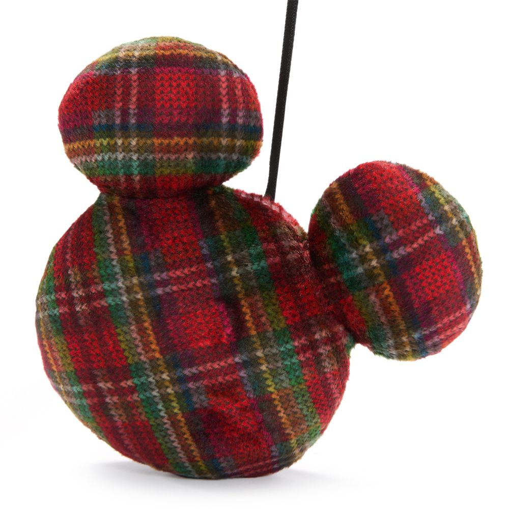 Mickey Mouse Icon Plaid Plush Ornament