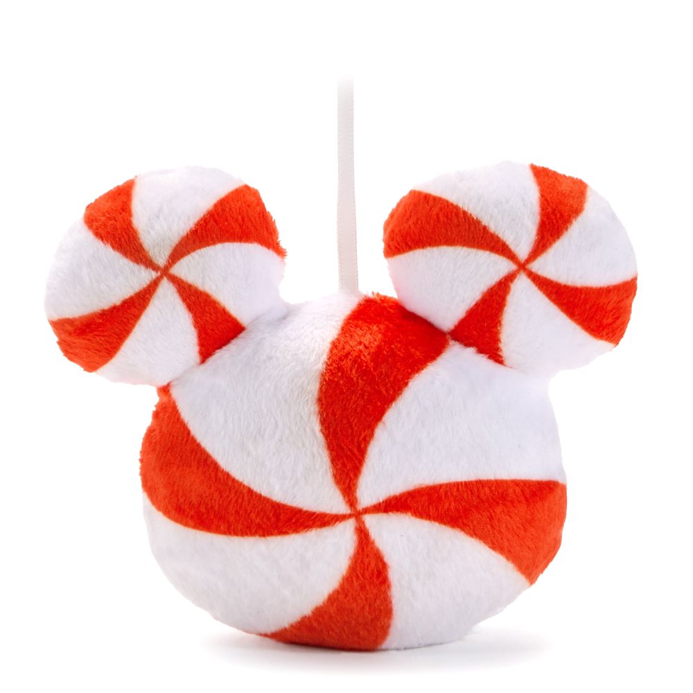 Mickey Mouse Icon Peppermint Swirl Plush Ornament