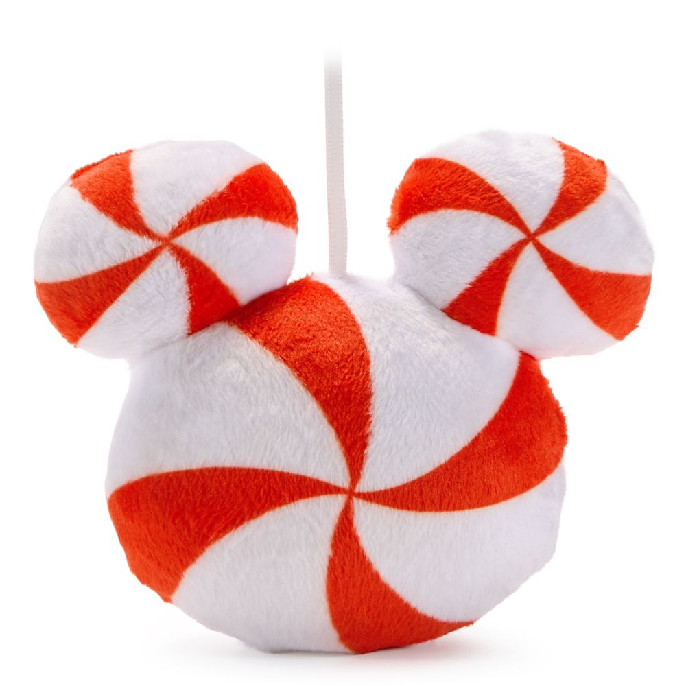 Mickey Mouse Icon Peppermint Swirl Plush Ornament