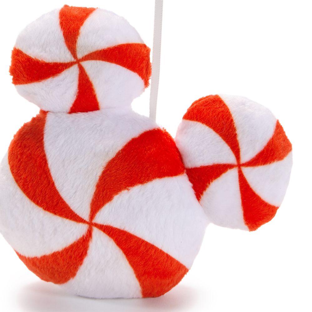 Mickey Mouse Icon Peppermint Swirl Plush Ornament