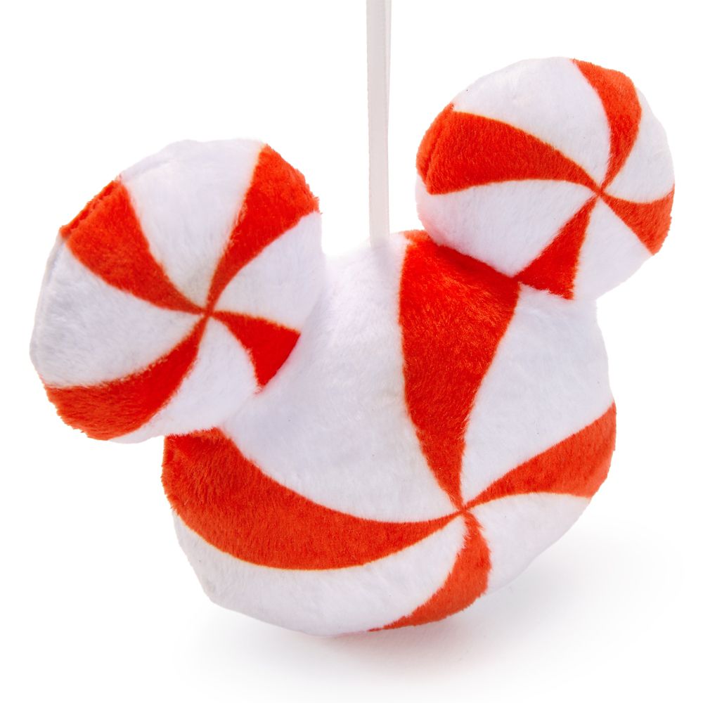Mickey Mouse Icon Peppermint Swirl Plush Ornament