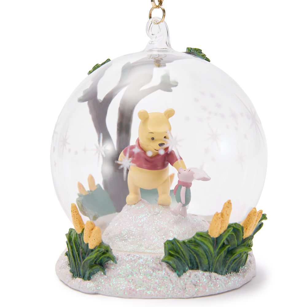 Winnie the Pooh and Piglet Glass Globe Sketchbook Ornament