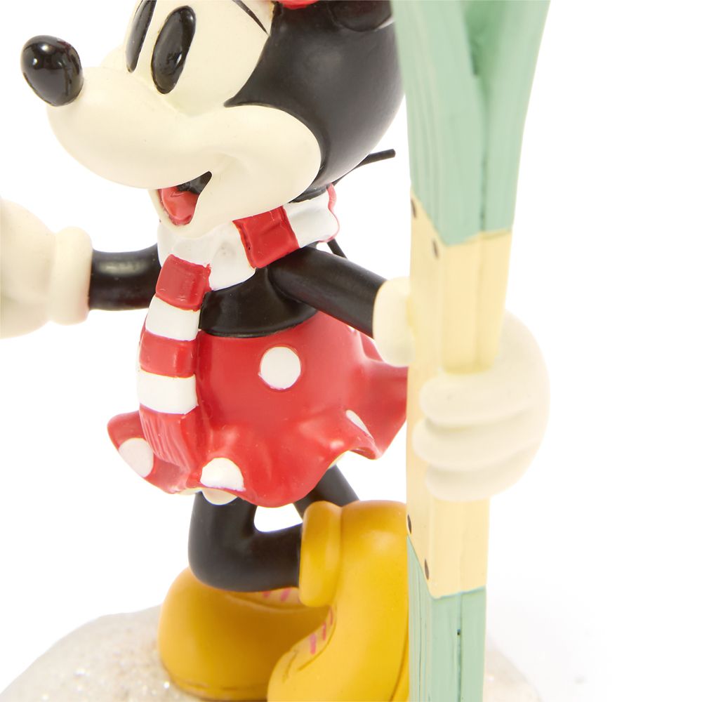 Minnie Mouse with Skis Figural Ornament