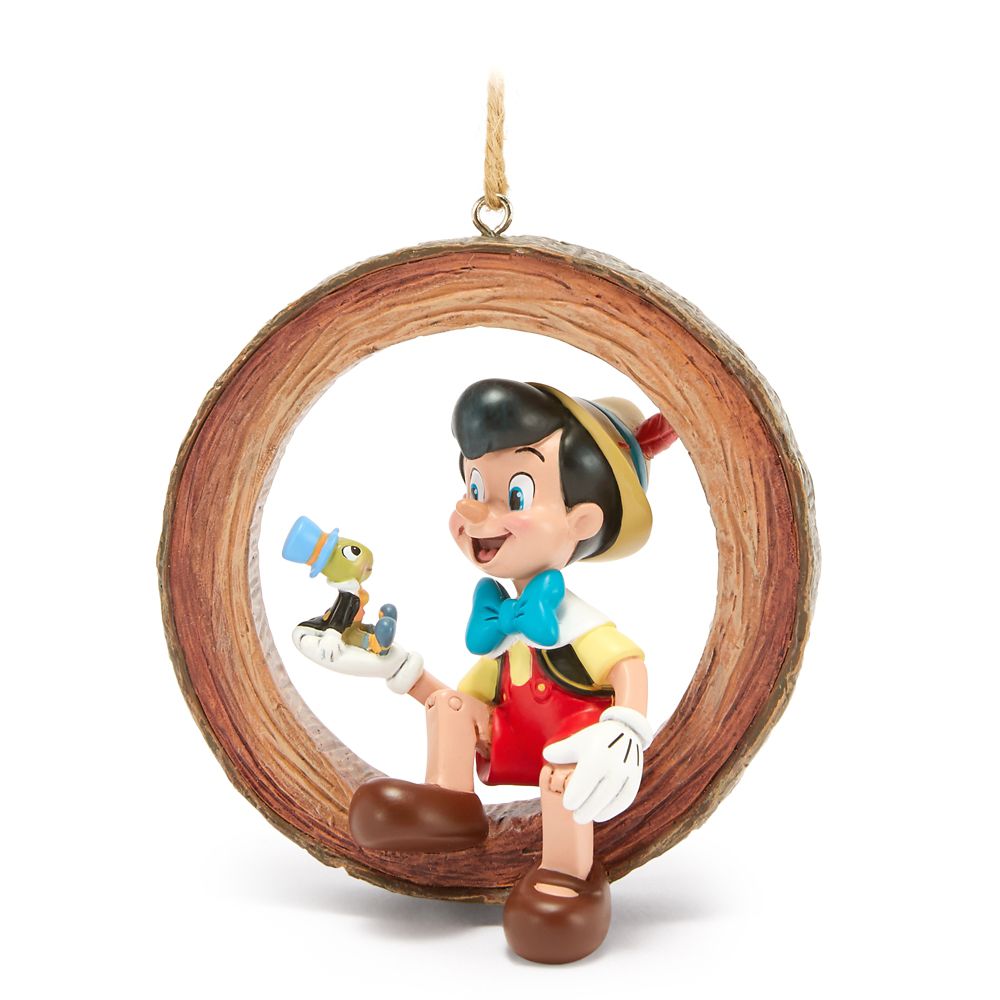 Pinocchio and Jiminy Cricket Figural Ornament