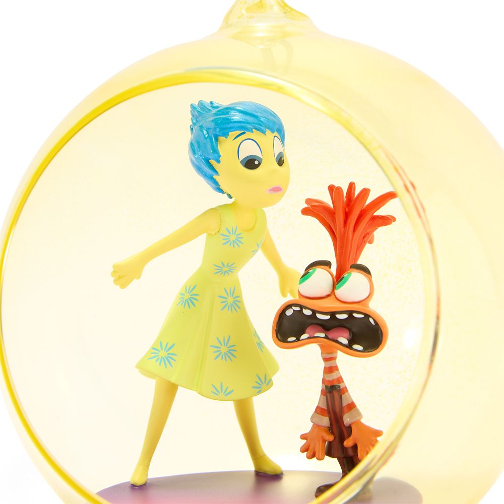 Joy and Anxiety Glass Globe Sketchbook Ornament &ndash; Inside Out 2