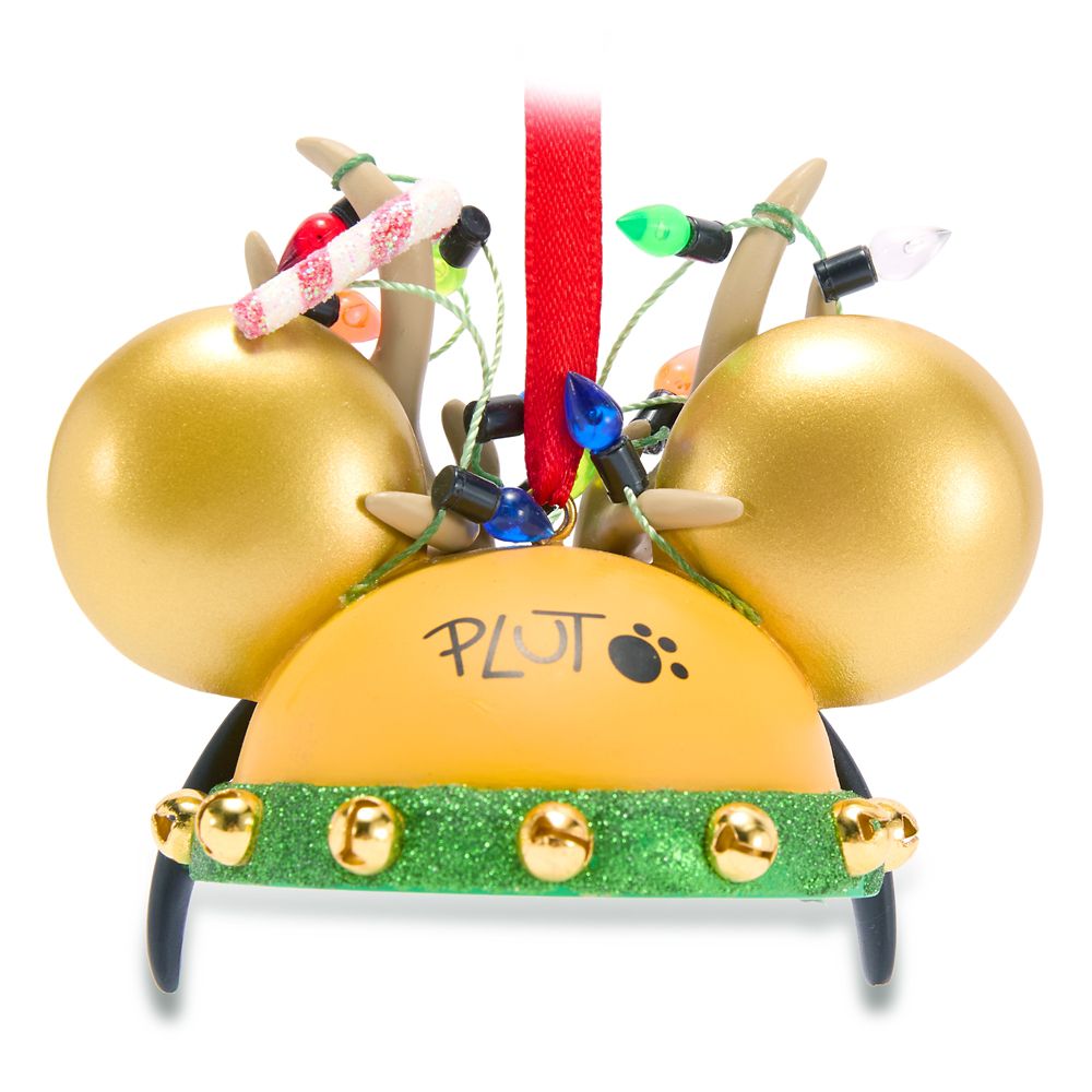 Pluto as Reindeer Ear Hat Ornament