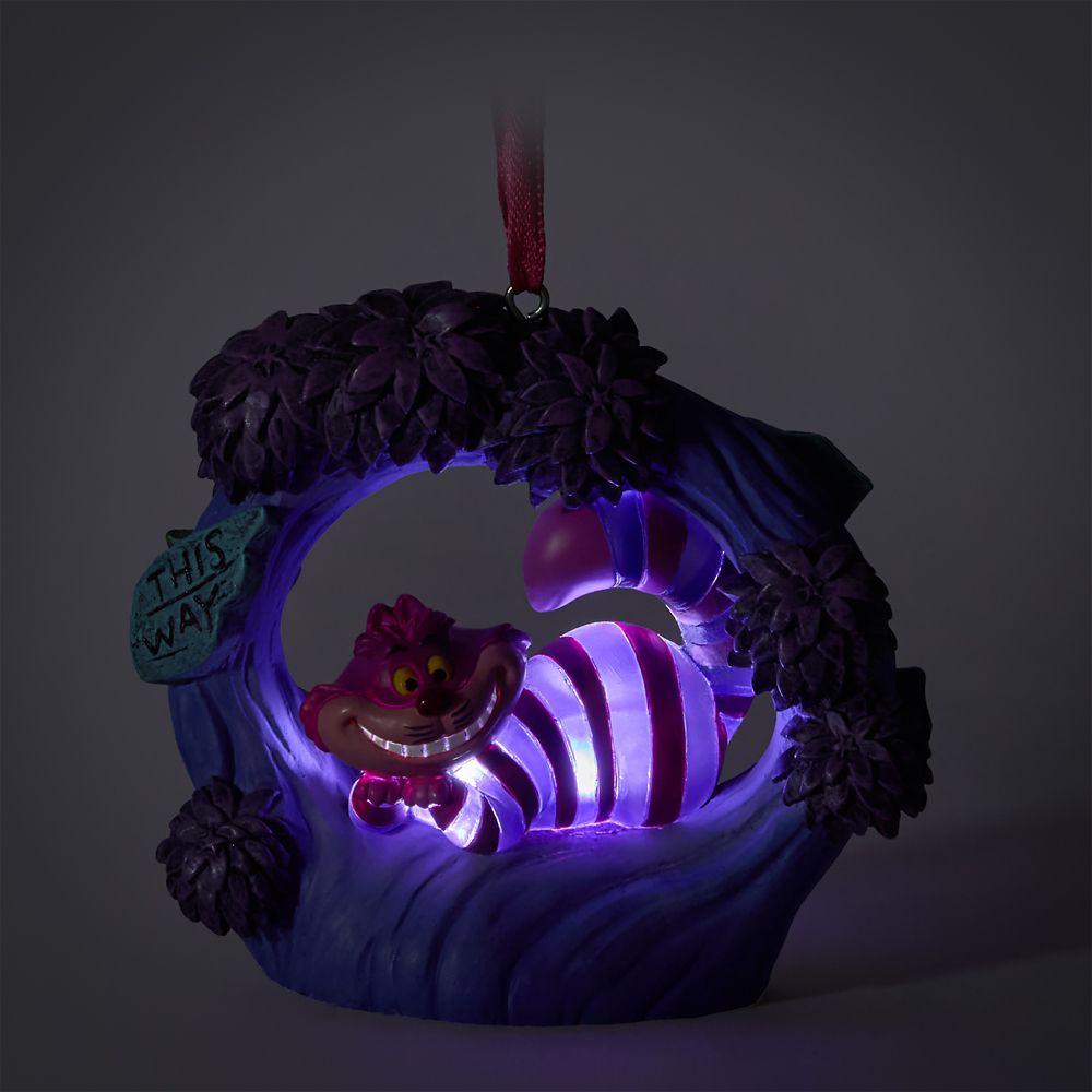 Cheshire Cat Light-Up Living Magic Sketchbook Ornament &ndash; Alice in Wonderland