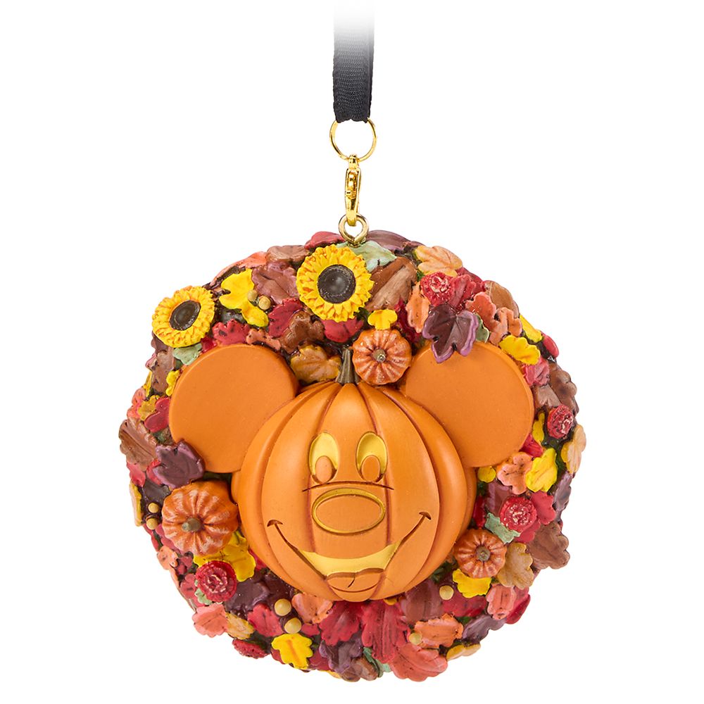 Mickey Mouse Jack-o-Lantern Wreath Halloween Ornament Official shopDisney