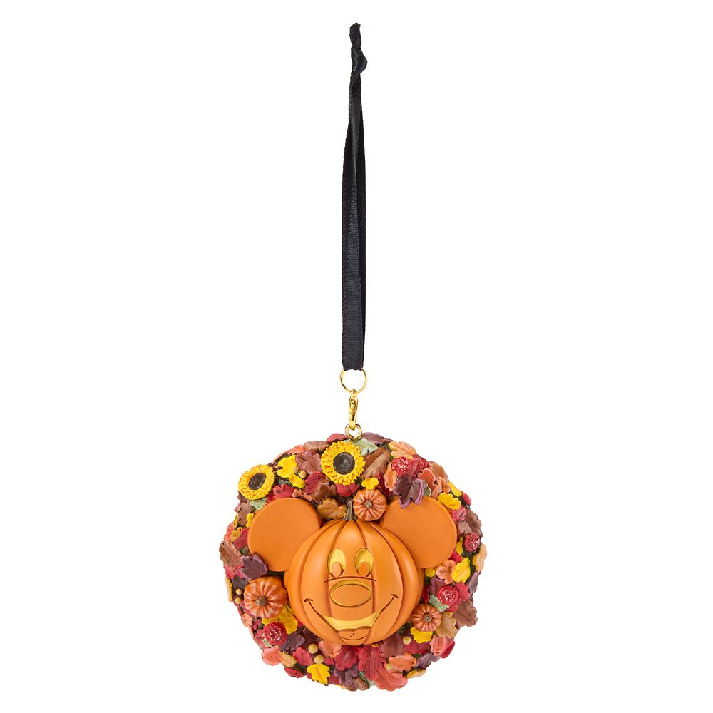 Mickey Mouse Jack-o'-Lantern Wreath Halloween Ornament