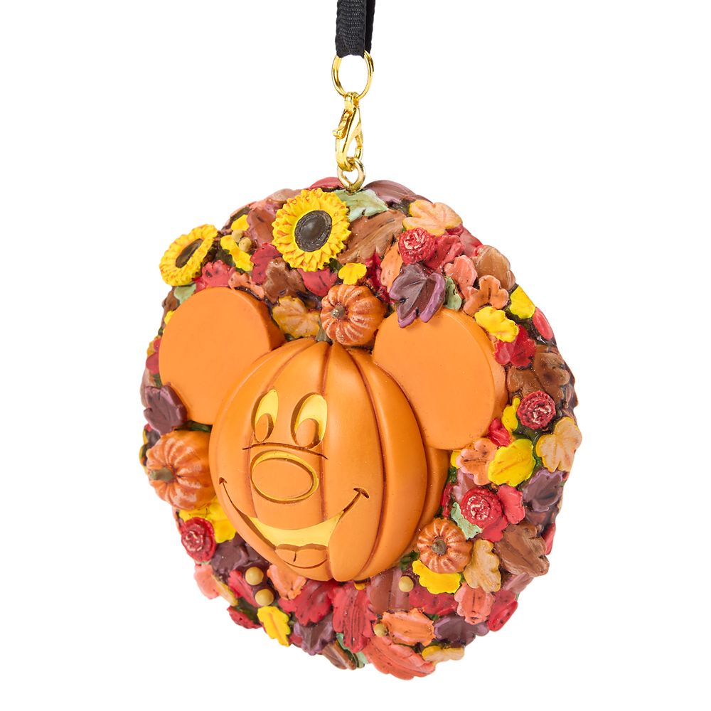 Mickey Mouse Jack-o'-Lantern Wreath Halloween Ornament
