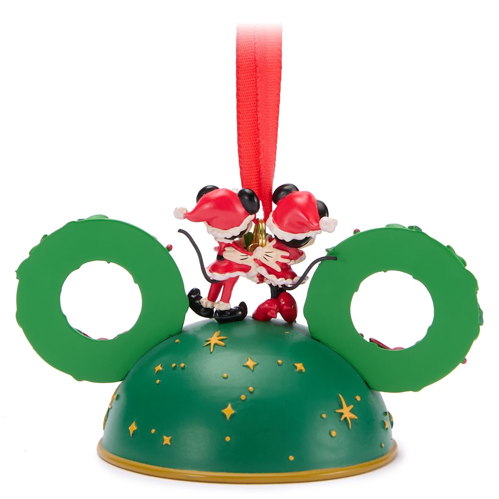 Santa Mickey and Minnie Mouse Holiday Ear Hat Ornament &ndash; Walt Disney World