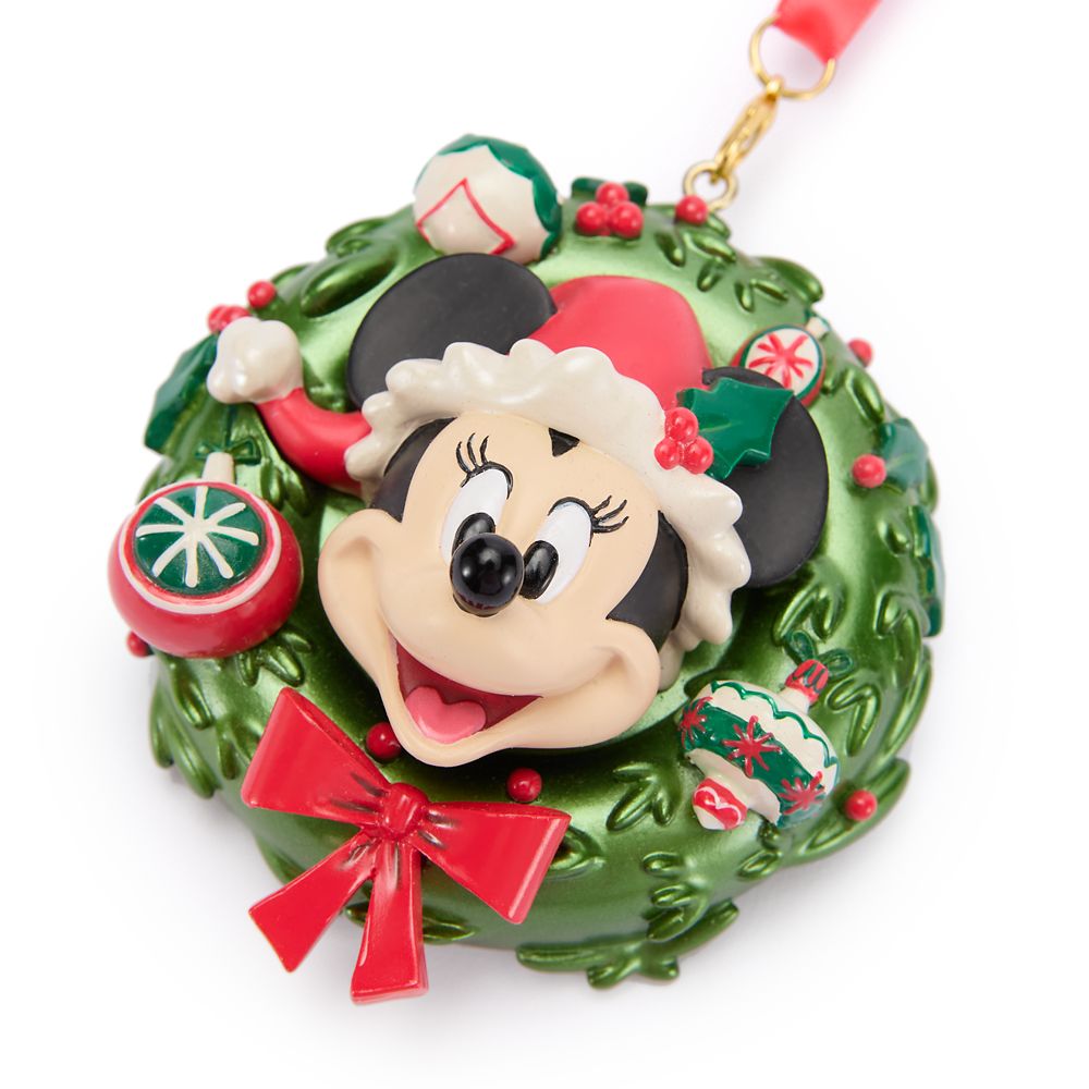 Mrs. Santa Minnie Mouse Holiday Wreath Ornament