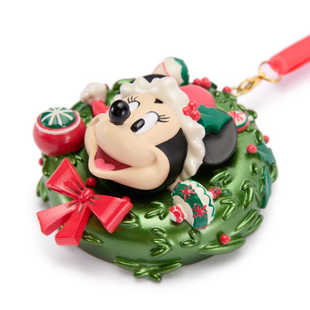 Mrs. Santa Minnie Mouse Holiday Wreath Ornament