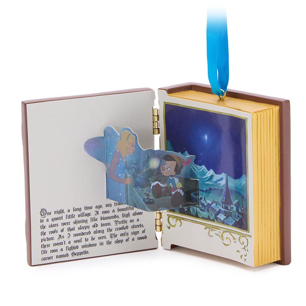 Pinocchio Storybook Musical Living Magic Sketchbook Ornament