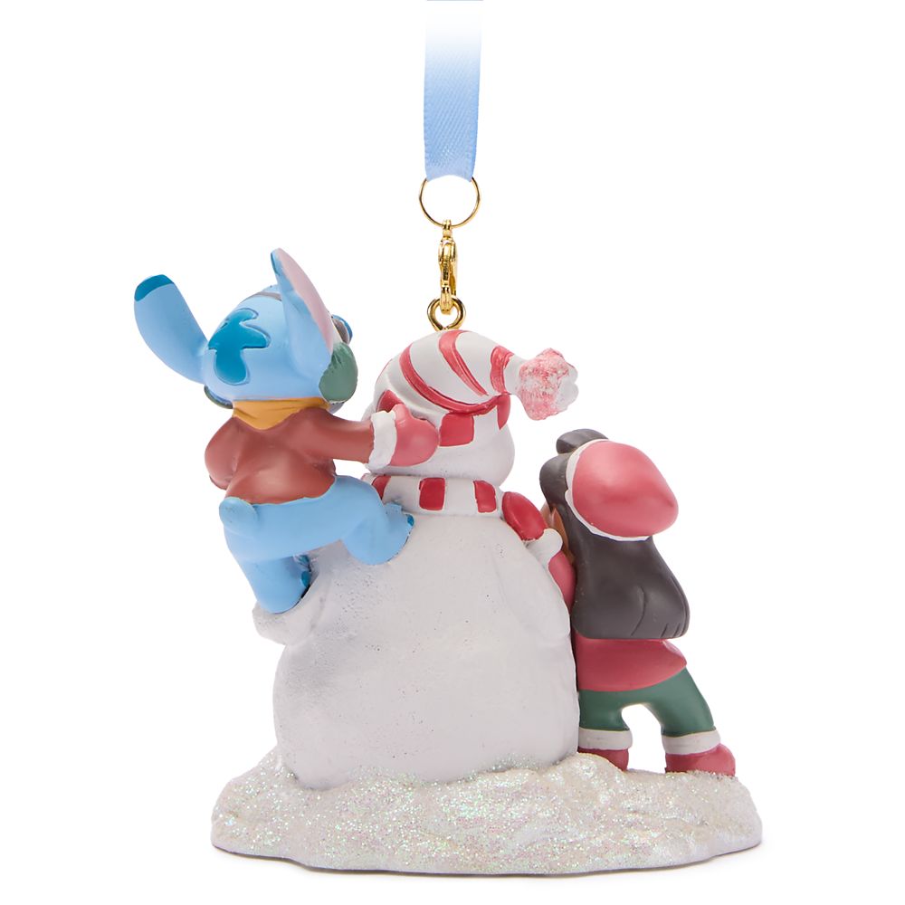 Lilo & Stitch with Snowman Sketchbook Ornament