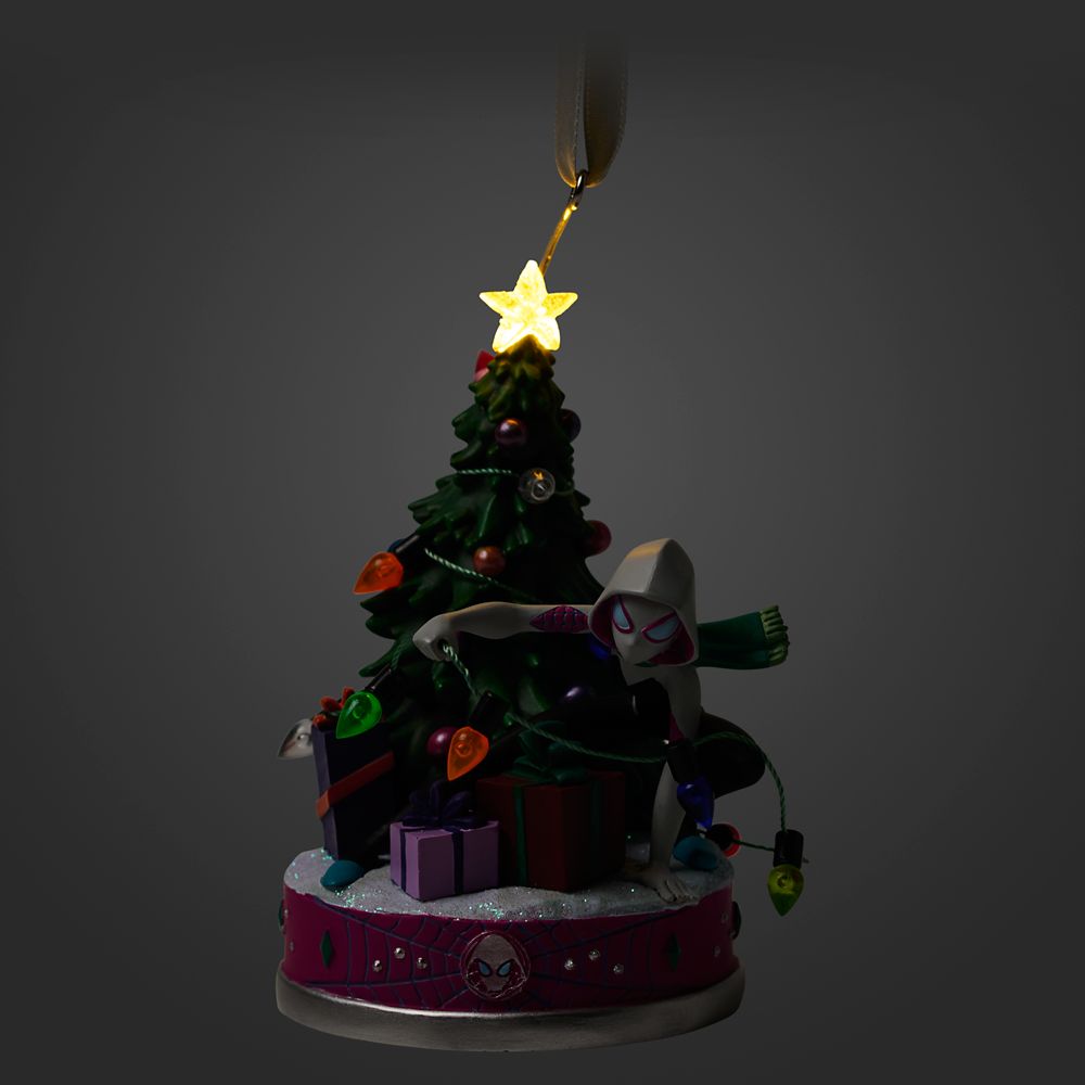 Ghost-Spider Holiday Light-Up Living Magic Sketchbook Ornament &ndash; Spidey and His Amazing Friends