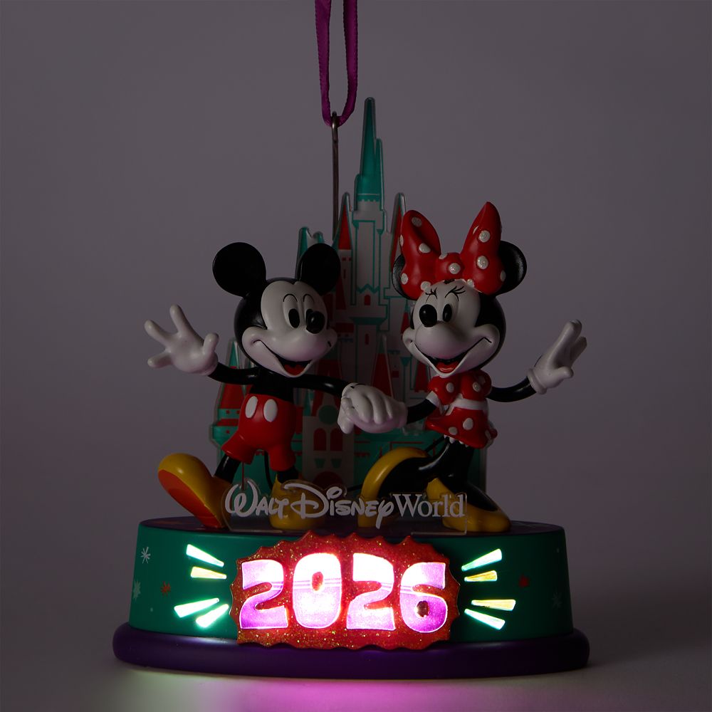 Mickey and Minnie Mouse Light-Up Ornament &ndash; Walt Disney World 2026
