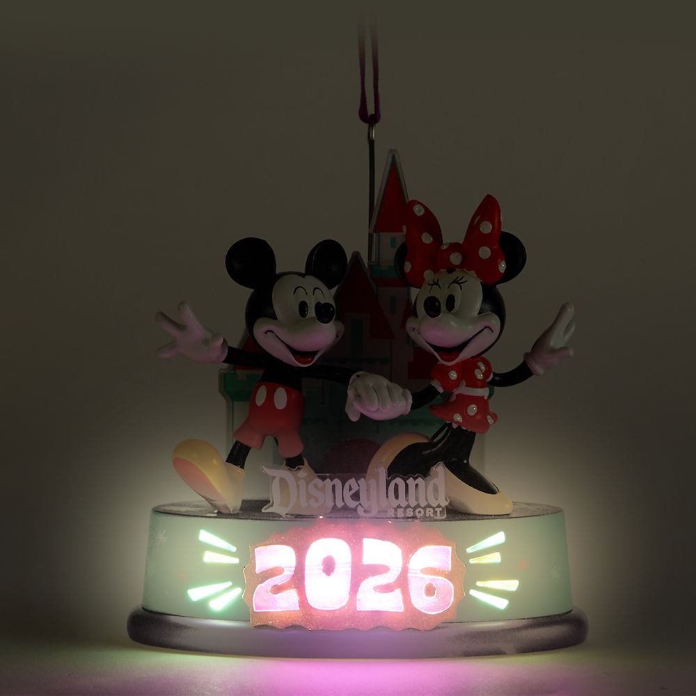 Mickey and Minnie Mouse Light-Up Ornament &ndash; Disneyland 2026