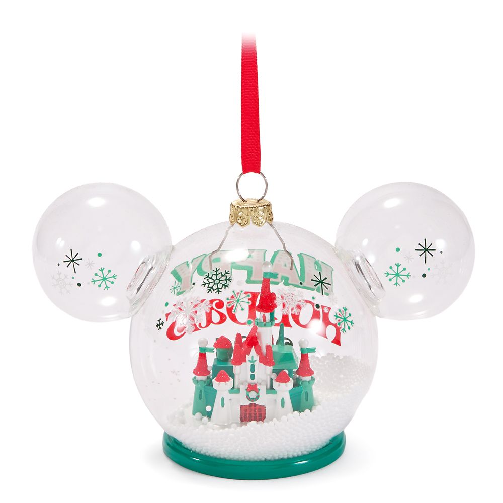 Mickey Mouse Icon Fantasyland Castle Glass Ball Ornament 2026