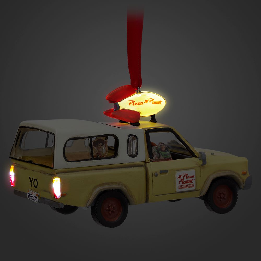 Pizza Planet Delivery Truck Light-Up Living Magic Sketchbook Ornament &ndash; Toy Story