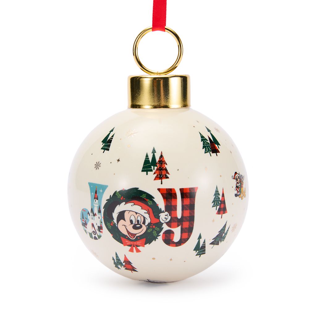 Santa Mickey Mouse ''Joy'' Ornament