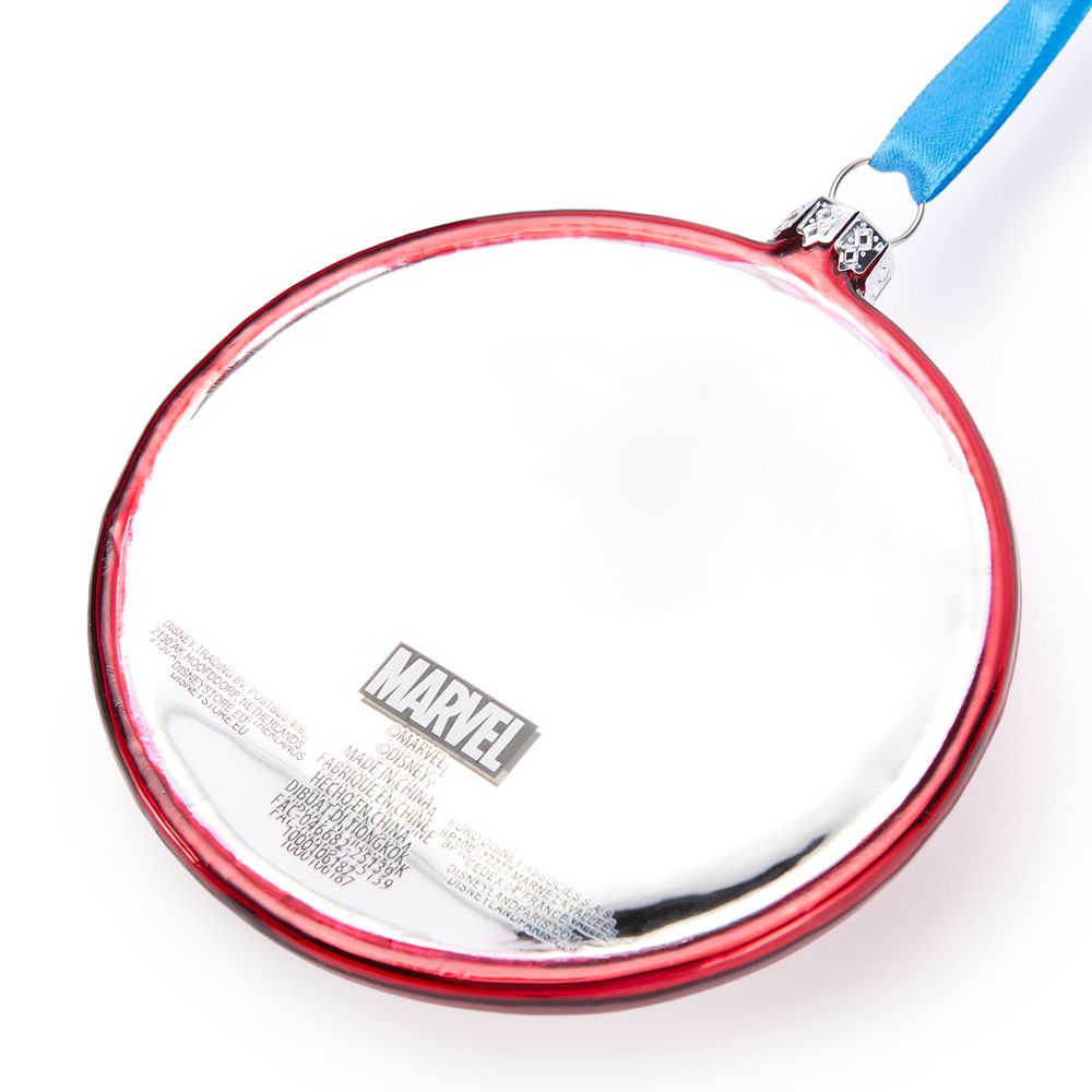 Captain America Shield Glass Ornament