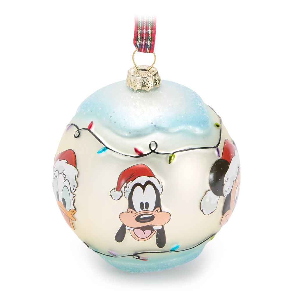 Mickey Mouse and Friends Glass Ball Ornament
