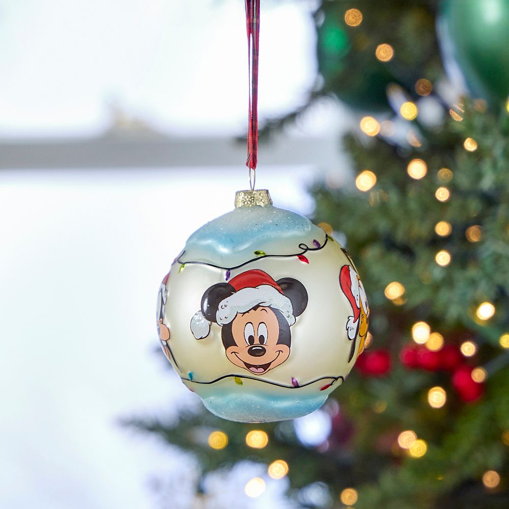 Mickey Mouse and Friends Glass Ball Ornament
