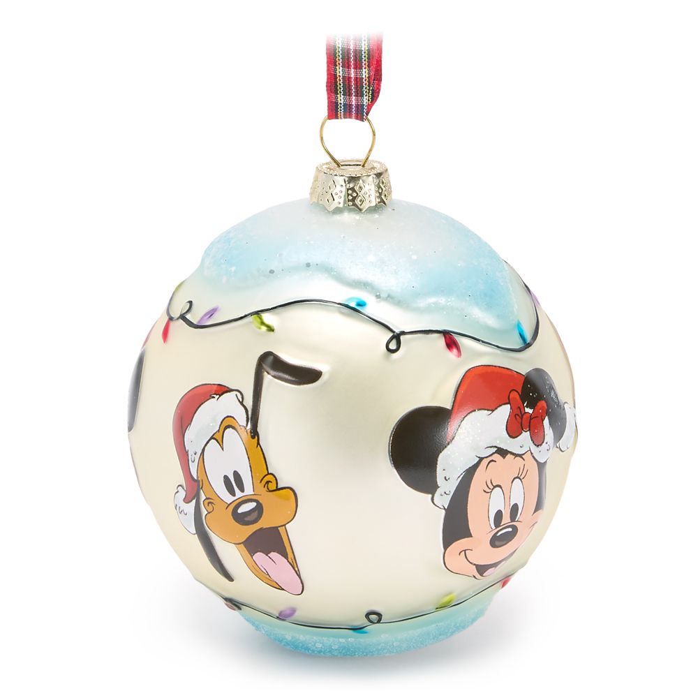 Mickey Mouse and Friends Glass Ball Ornament