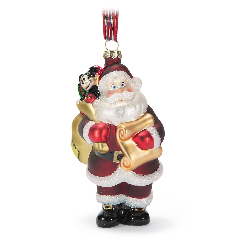 Santa Claus Glass Ornament