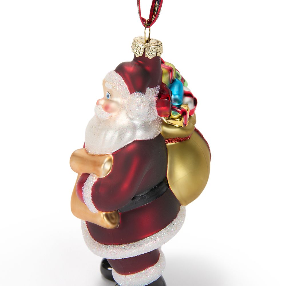Santa Claus Glass Ornament