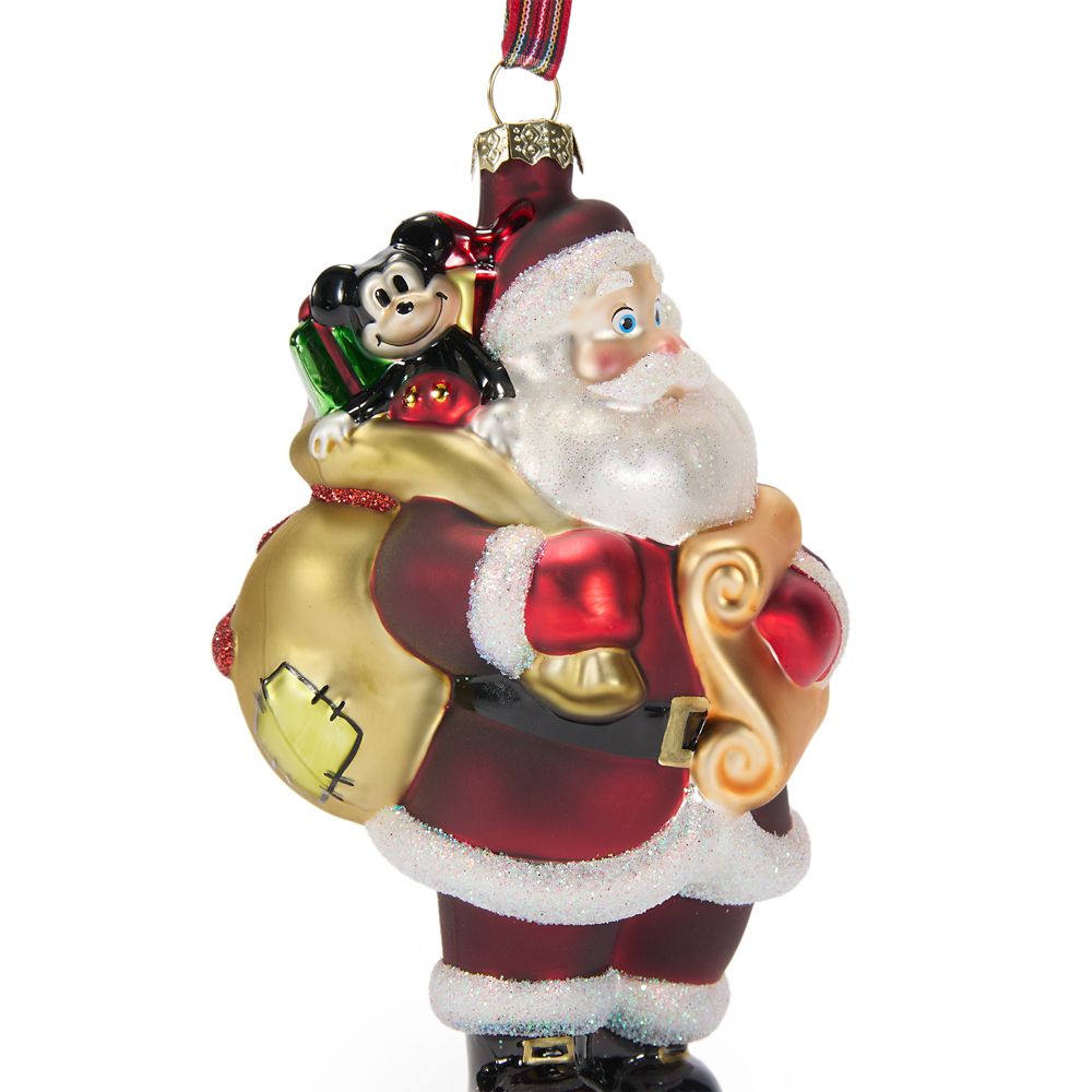 Santa Claus Glass Ornament