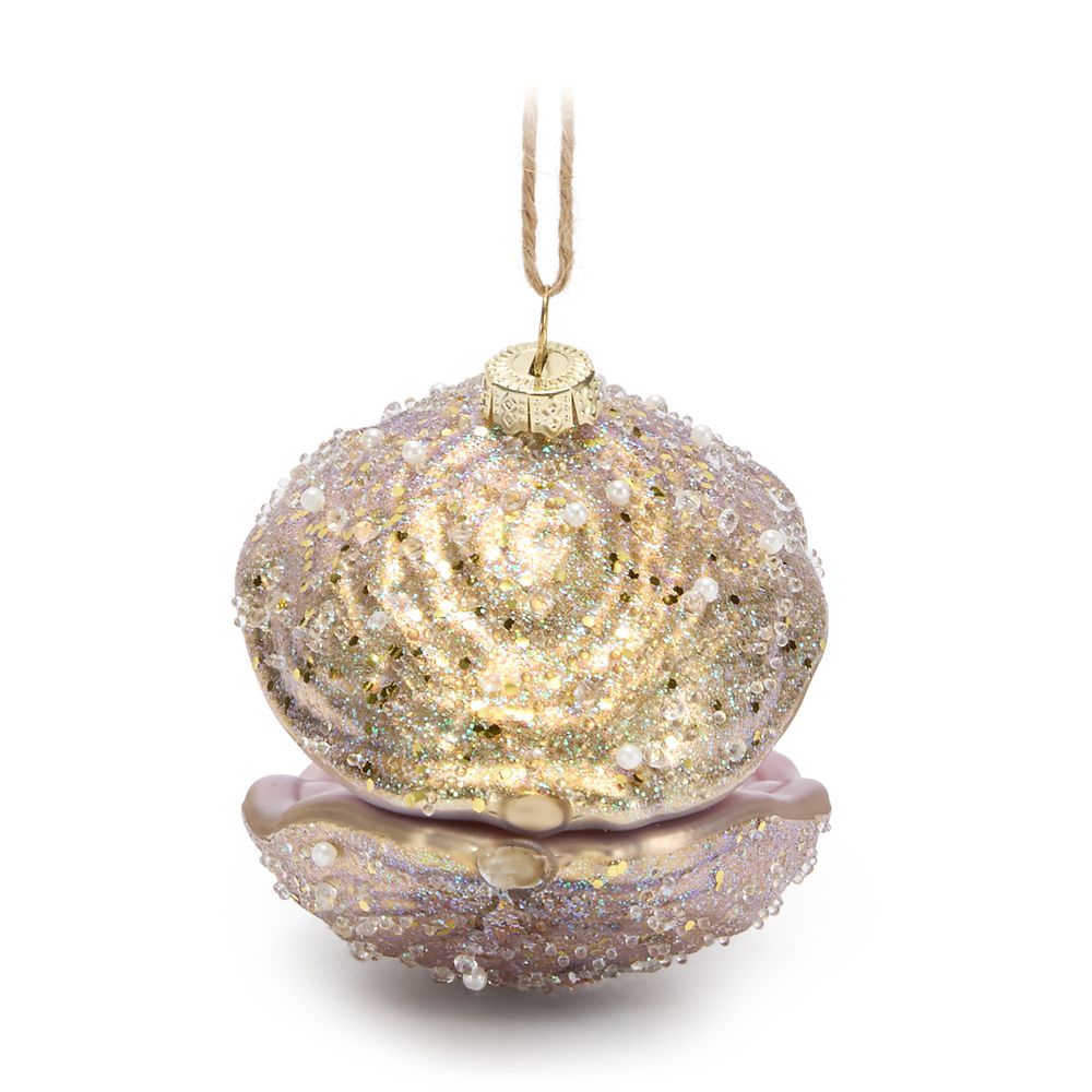 Oyster with Mickey Mouse Icon ''Pearl'' Glass Ornament