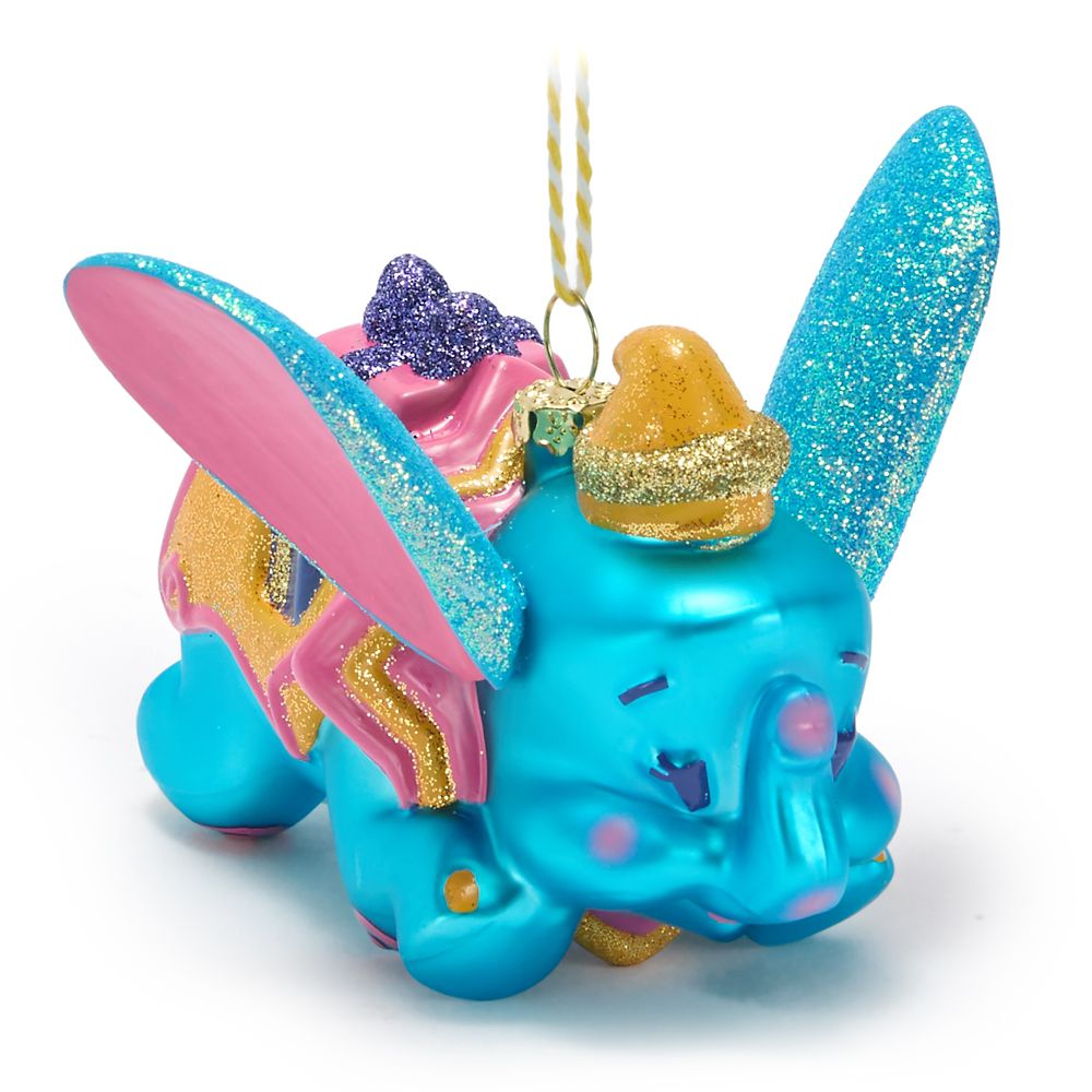 Dumbo the Flying Elephant Glass Ornament