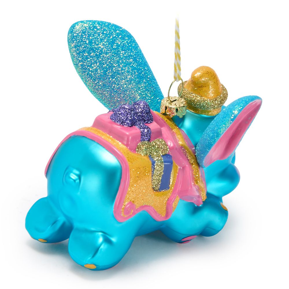 Dumbo the Flying Elephant Glass Ornament