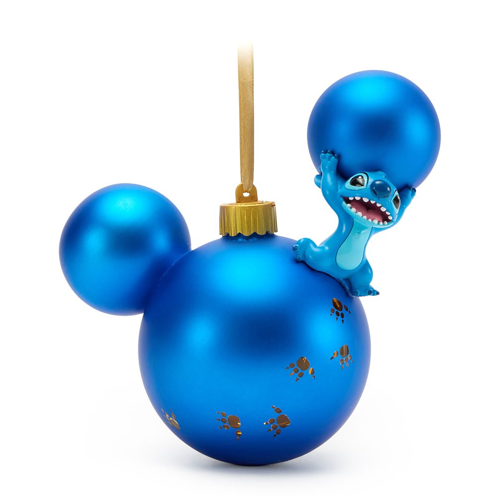 Stitch on Mickey Mouse Icon Ball Ornament &ndash; Lilo & Stitch
