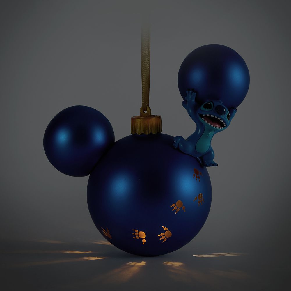 Stitch on Mickey Mouse Icon Ball Ornament &ndash; Lilo & Stitch