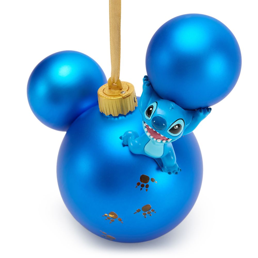 Stitch on Mickey Mouse Icon Ball Ornament &ndash; Lilo & Stitch