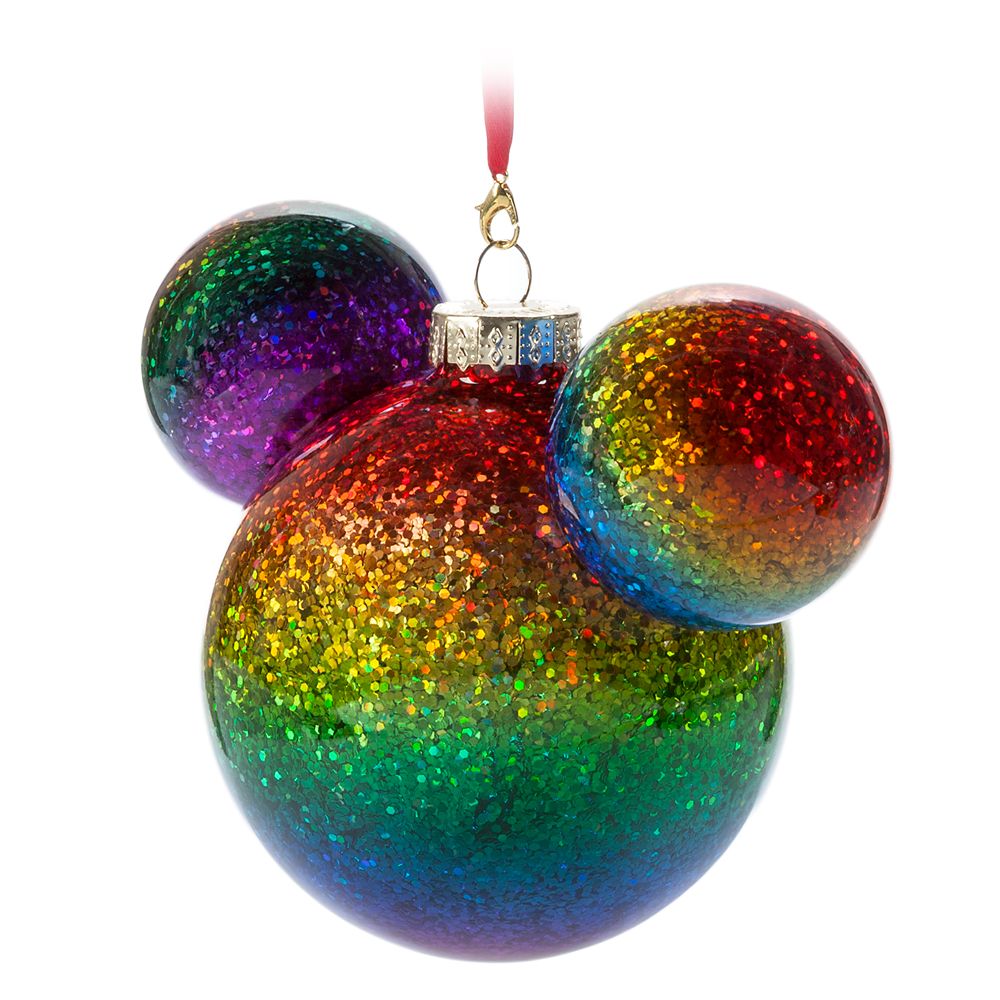 Mickey Mouse Icon Ball Ornament - Rainbow - Disney Pride Collection