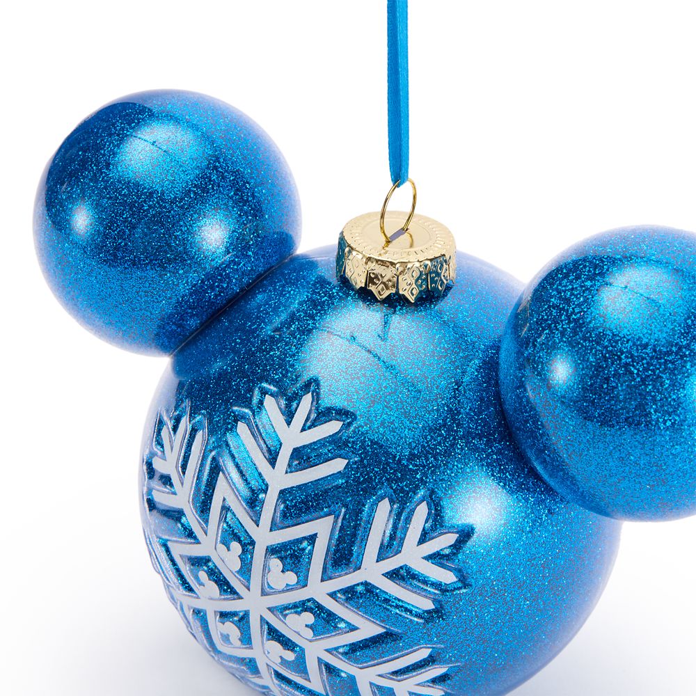 Mickey Mouse Icon Ball Ornament &ndash; Blue