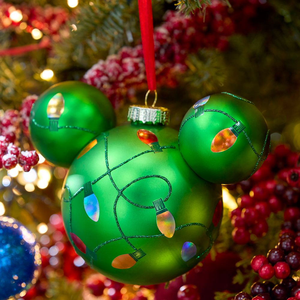 Mickey Mouse Icon Ball Ornament &ndash; Holiday Lights