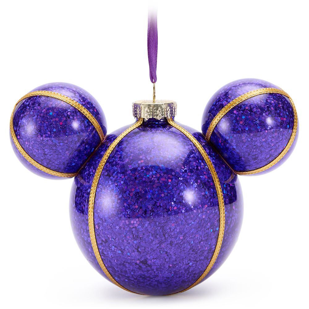 Mickey Mouse Icon Ball Ornament &ndash; Purple